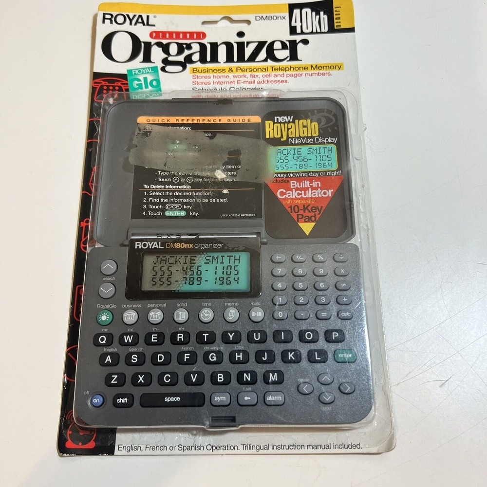 NIP Royal Personal Organizer DM80nx 40kb Memory